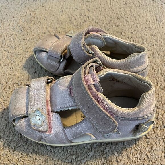 Superfit Toddler Pink Leather Sandals Ankle Support Size 8 - Picture 2 of 9